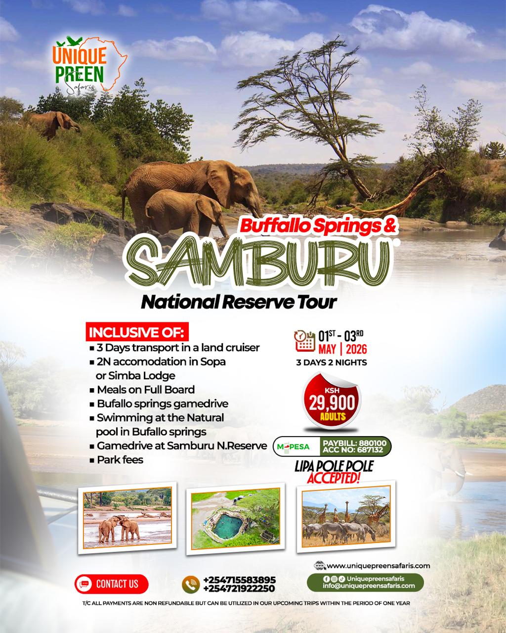 3 Days & 2 Nights Samburu National Reserve